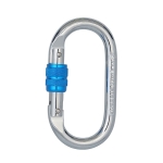XINDA XDQ96068 Outdoor Equipment Climbing Main Lock Carabiner O-Shaped Steel Lock Wire Buckle Lock(Silver Blue)