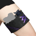 Women Embroidery Sexy Portable Invisible Defensive Legging Cover, Spec: L-Purple