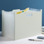 Deli  A4 Vertical Organ Bag Can Hold Test Papers And Organize Folders(Light Grey )