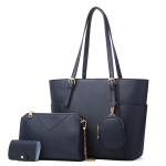 20806 4 in 1 Fashion Messenger Handbags Large-Capacity Single-Shoulder Bags(Navy Blue)