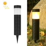 Solar LED Outdoor Waterproof Cylinder Lawn Light, Style: Simulation Flame