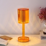 USB Charging Touch Diamond Crystal Table Lamp, Specification: USB Charging(Tri-tone Light)(Amber)