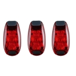 3 PCS Outdoor Cycling Night Running Warm Light Bicycle Tail Light, Colour: 3 LED Red