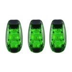 3 PCS Outdoor Cycling Night Running Warm Light Bicycle Tail Light, Colour: 3 LED Green