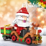 SEMBO Cartoon Cute Christmas Blocks Kids Toys, Style: Reindeer Car