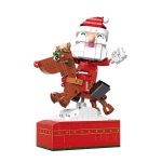 SEMBO Cartoon Cute Christmas Blocks Kids Toys, Style: Reindeer Music Box