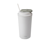 YoYan Car Spill-Proof Thermos Mug With Straw(White)