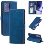 For Samsung Galaxy Note20 Ultra Skin Feel Anti-theft Brush Horizontal Flip Leather Phone Case(Blue)
