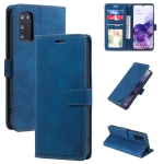 For Samsung Galaxy S20 Skin Feel Anti-theft Brush Horizontal Flip Leather Phone Case(Blue)