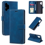 For Samsung Galaxy A32 4G Skin Feel Anti-theft Brush Horizontal Flip Leather Phone Case(Blue)