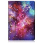 For Samsung Galaxy Tab A7 Lite  8.7 2021 Painted 360 Degrees Rotation Tablet Leather Case with Holder(Milky Way)