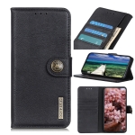 For Motorola Moto G Power 2022 KHAZNEH Cowhide Texture Horizontal Flip Leather Phone Case(Black)