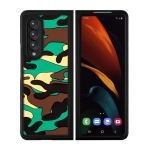 For Samsung Galaxy Z Fold3 5G Camouflage Clouds Embossed Silicone Phone Case(Land)