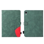 Dual-color Splicing Horizontal Flip Leather Tablet Case For iPad mini 6(Green)