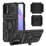 For Xiaomi Poco M3 / Redmi Note 9 4G Armor Wristband Phone Case(Black)