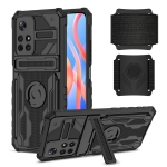 For Xiaomi Redmi Note 11 5G / Poco M4 Pro 5G Armor Wristband Phone Case(Black)