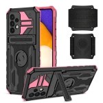 For Samsung Galaxy A52 5G Armor Wristband Phone Case(Pink)