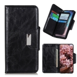 For Samsung Galaxy A13 4G Crazy Horse Texture Magnetic Buckle Leather Phone Case(Black)