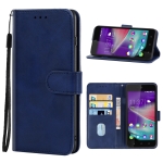 Leather Phone Case For Wiko Rainbow Lite(Blue)