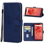 Leather Phone Case For Wiko View 2 Plus(Blue)