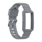 For Fitbit Charge 3 Silicone One Body Armor Watch Strap(Gray)