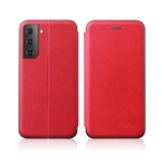 For Samsung Galaxy S22+ 5G Retro Texture Magnetic Leather Case(Red)