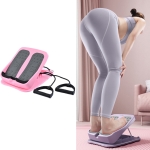 Foldable Tension Plate 9-Speed Adjustable Fitness Tilt Pedal, Specification: Pink+Pull Rope