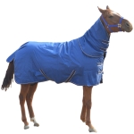 Winter Plus Cotton Comfortable And Warm Horse Jersey With Bib, Specification: 135cm (Dark Blue)