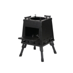 Outdoor Camping Folding Portable Barbecue Wood Stove, Size: Small (Black)