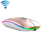 C7002 2400DPI 4 Keys Colorful Luminous Wireless Mouse, Color: 2.4G Rose Gold