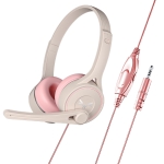 Soyto SY-G30 Online Class Computer Headset, Plug: 3.5mm (Gray Pink)