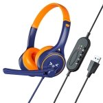 Soyto SY-G30 Online Class Computer Headset, Plug: USB  (Blue Orange)