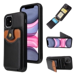 Soft Skin Leather Wallet Bag Phone Case For iPhone 12 / 12 Pro(Black)