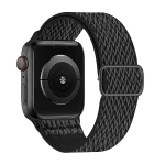 W Texture Nylon Strap For Apple Watch Series 7 41mm / 6&SE&5&4 40mm / 3&2&1 38mm(Black)