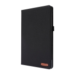 For Nokia T20 TPU + Fabric PU Leather Tablet Case(Black)