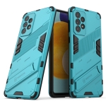 For Samsung Galaxy A73 5G Punk Armor 2 in 1 PC + TPU Shockproof Phone Case with Invisible Holder(Blue)