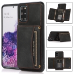 For Samsung Galaxy S20 Three-fold Leather Phone Case with Card Slot & Wallet & Holder(Black)