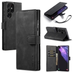 For Samsung Galaxy S22 Ultra DG.MING Retro Oil Side Horizontal Flip Leather Case with Holder & Card Slots & Wallet(Black)