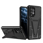 For Samsung Galaxy A33 5G Super V Armor PC + TPU Phone Case with Holder(Black)