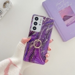 For Samsung Galaxy A13 TPU Soft Protective Phone Case with Ring Holder(Purple Gold Pink)