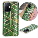 For Xiaomi 11T / 11T Pro Electroplating TPU Protective Phone Case(Green Rhombus)