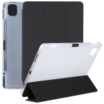 For Xiaomi Mi Pad 5 Pen Slot Transparent Back Cover Leather Tablet Case(Black)