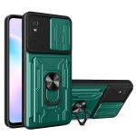For Xiaomi Redmi 9A Sliding Camshield Card Phone Case(Green)