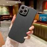 Kevlar Carbon Fiber Texture Protective Phone Case For iPhone 13 Pro Max(Black)