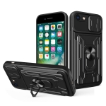 Sliding Camshield Card Phone Case For iPhone 7 / 8 / SE 2020(Black)