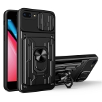Sliding Camshield Card Phone Case For iPhone 7 Plus / 8 Plus(Black)
