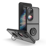For Huawei P50 Pocket Q Shadow 1 Series TPU + PC Holder Phone Case(Black)