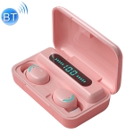 F9-5C Macaron Series Four-bar Breathing Light + Digital Display Noise Reduction Bluetooth Earphone (Pink)