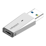ADS-613 USB 3.1 Male to USB-C / Type-C Female Adapter (Silver)