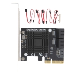 JMB585 Chip Expansion Card PCI-E to 5 Ports SATA3.0 Module Converter Board
